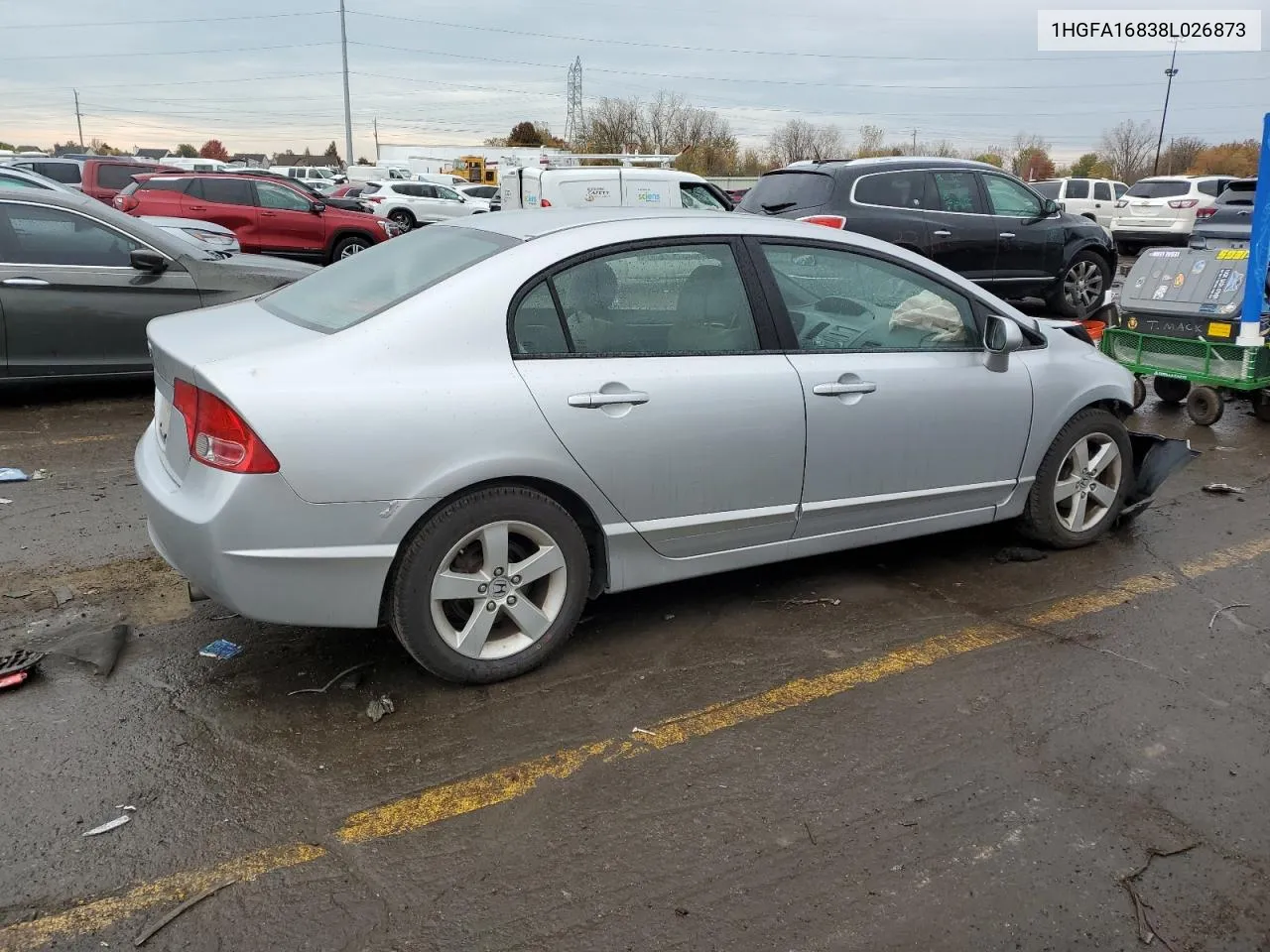 2008 Honda Civic Ex VIN: 1HGFA16838L026873 Lot: 77101114