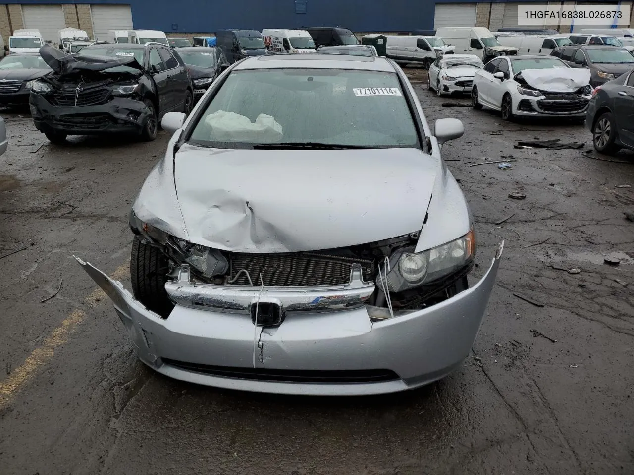 2008 Honda Civic Ex VIN: 1HGFA16838L026873 Lot: 77101114