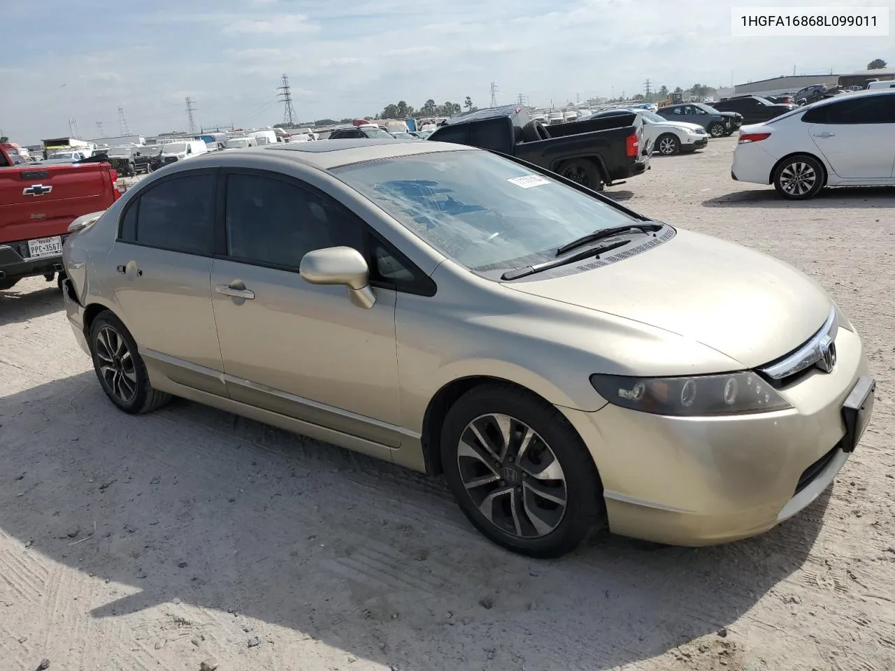 2008 Honda Civic Ex VIN: 1HGFA16868L099011 Lot: 77122784