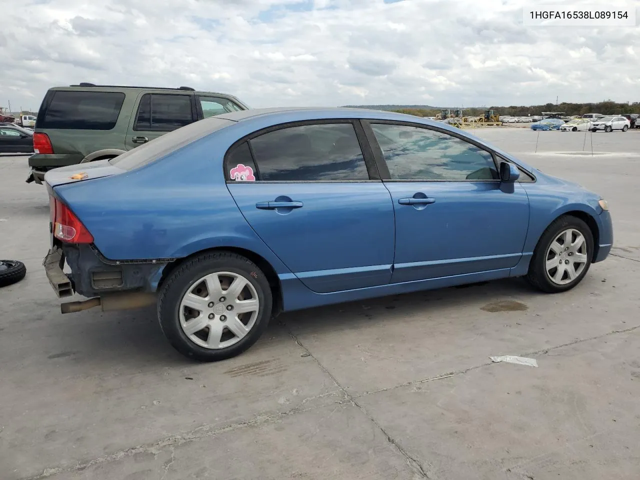 2008 Honda Civic Lx VIN: 1HGFA16538L089154 Lot: 77145714