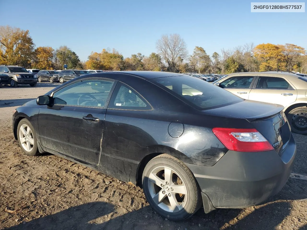 2008 Honda Civic Ex VIN: 2HGFG12808H577537 Lot: 77243854