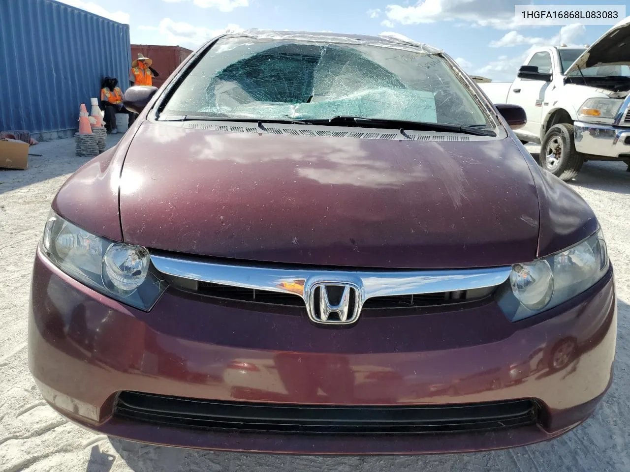 2008 Honda Civic Ex VIN: 1HGFA16868L083083 Lot: 77356274