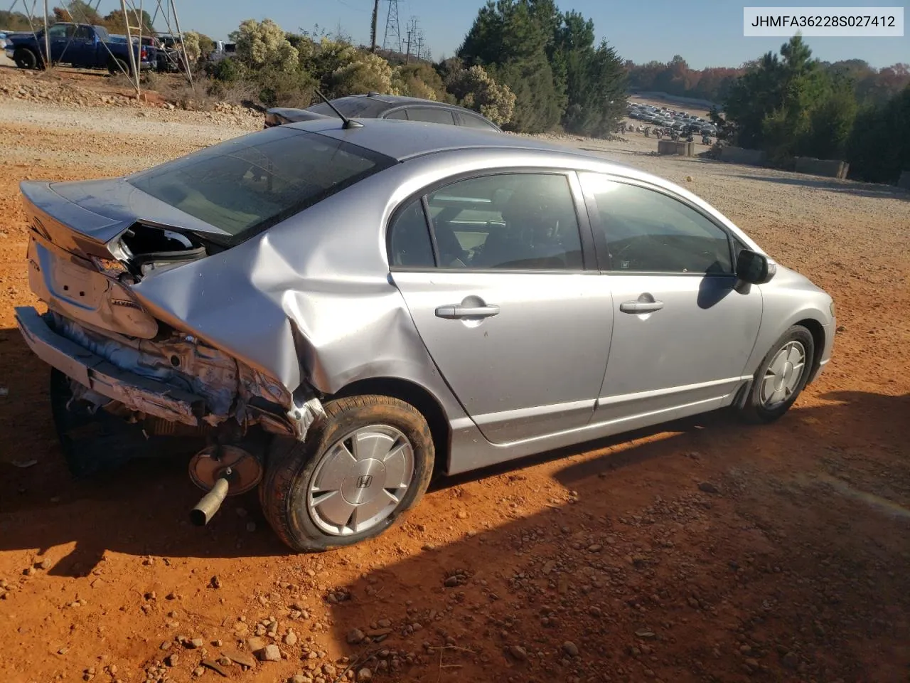 JHMFA36228S027412 2008 Honda Civic Hybrid