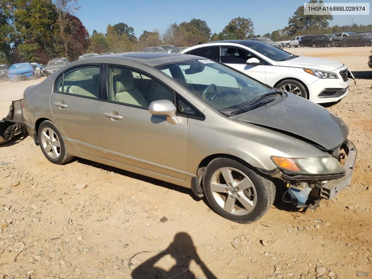 2008 Honda Civic Ex VIN: 1HGFA16888L028974 Lot: 77434354