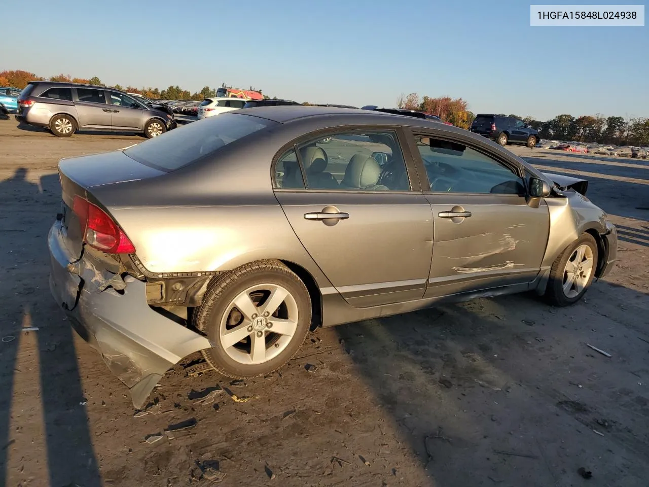 2008 Honda Civic Ex VIN: 1HGFA15848L024938 Lot: 77479034