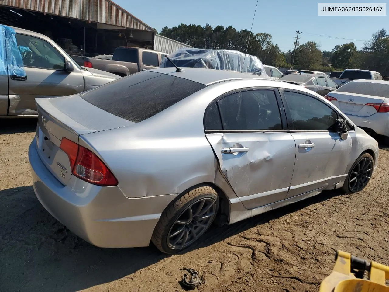 JHMFA36208S026467 2008 Honda Civic Hybrid