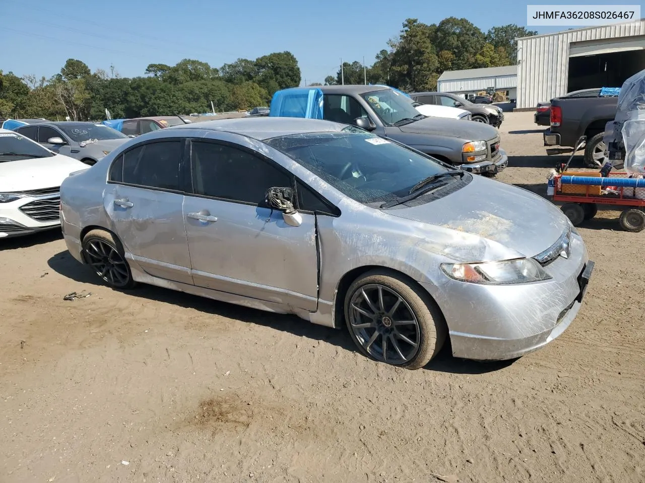 JHMFA36208S026467 2008 Honda Civic Hybrid