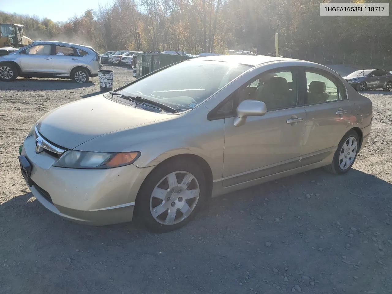 2008 Honda Civic Lx VIN: 1HGFA16538L118717 Lot: 77567054