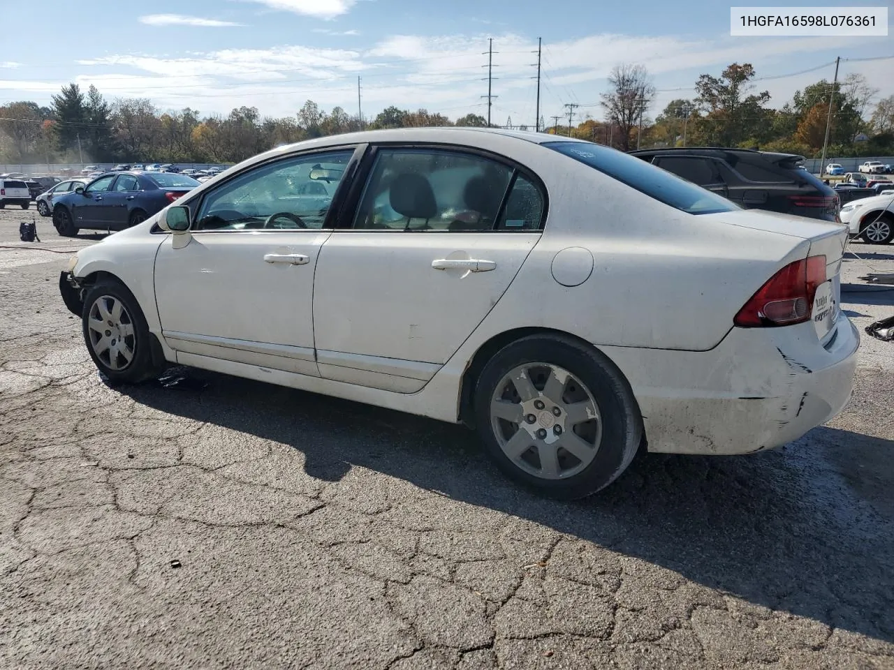 2008 Honda Civic Lx VIN: 1HGFA16598L076361 Lot: 77598244