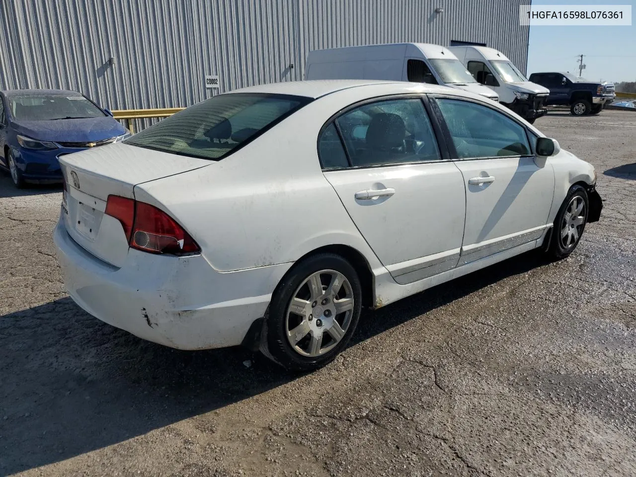 2008 Honda Civic Lx VIN: 1HGFA16598L076361 Lot: 77598244