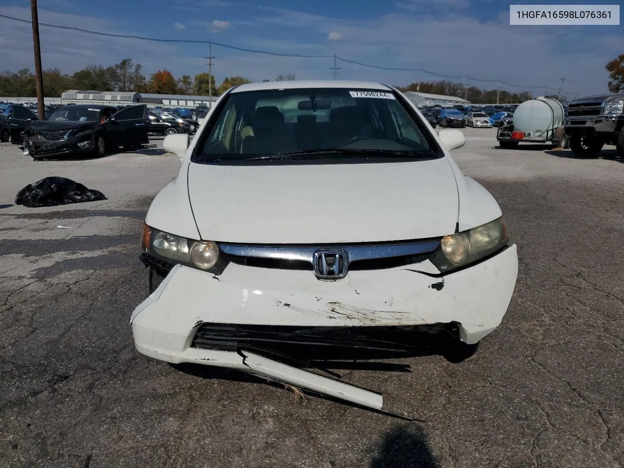 2008 Honda Civic Lx VIN: 1HGFA16598L076361 Lot: 77598244