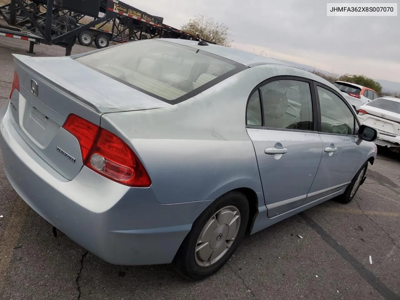 2008 Honda Civic Hybrid VIN: JHMFA362X8S007070 Lot: 77733114