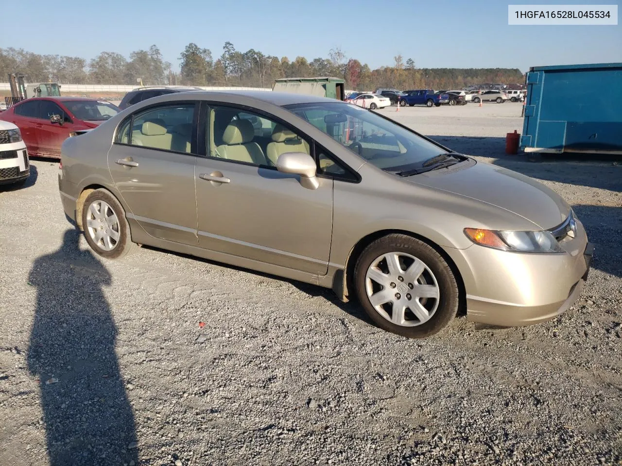 1HGFA16528L045534 2008 Honda Civic Lx