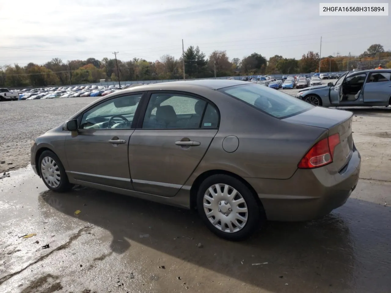 2008 Honda Civic Lx VIN: 2HGFA16568H315894 Lot: 77975354