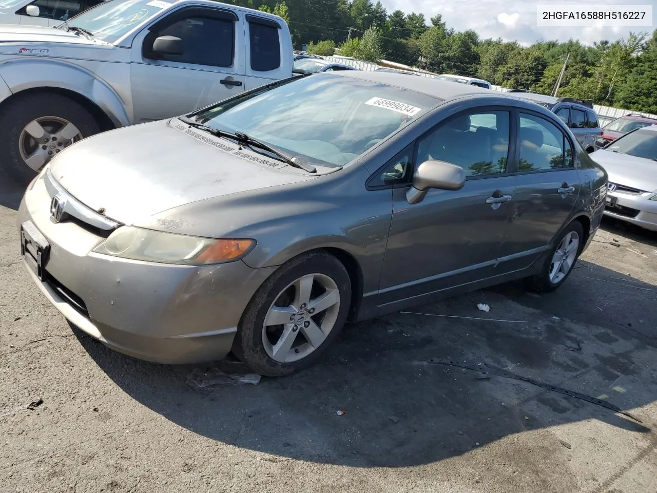 2008 Honda Civic Lx VIN: 2HGFA16588H516227 Lot: 78084294