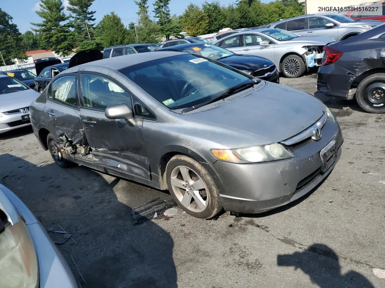 2008 Honda Civic Lx VIN: 2HGFA16588H516227 Lot: 78084294