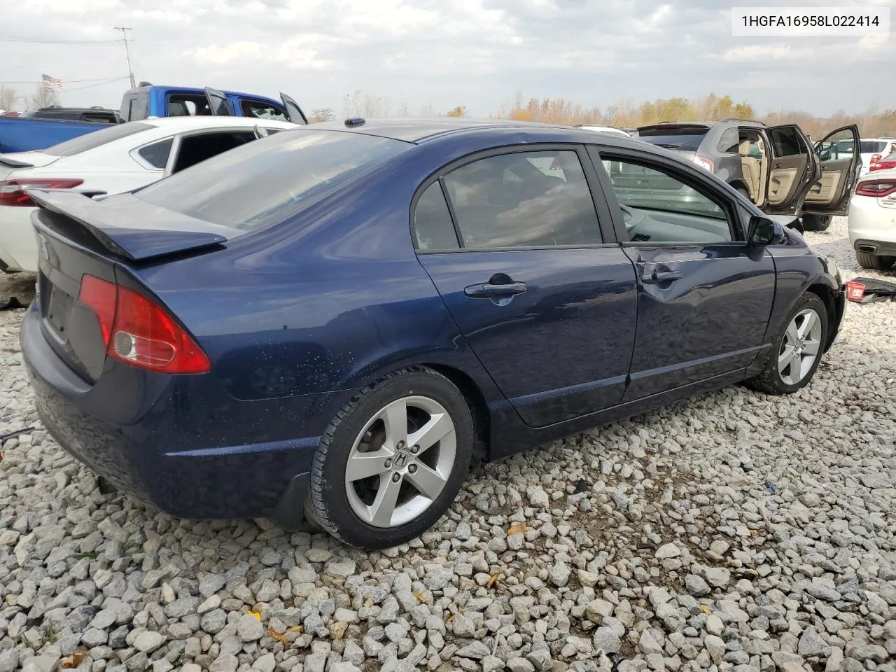 2008 Honda Civic Exl VIN: 1HGFA16958L022414 Lot: 78155324