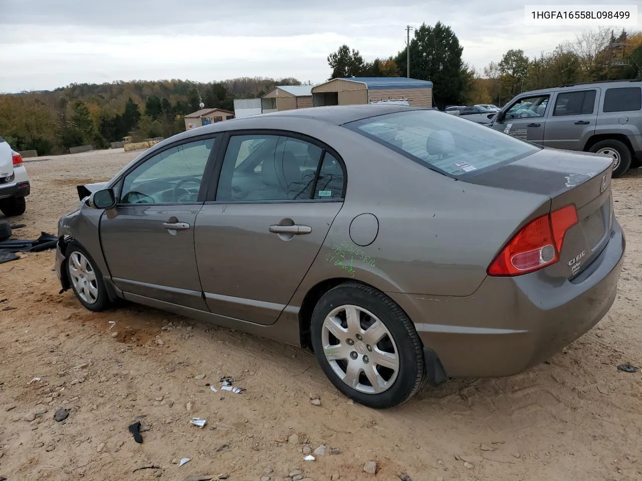 2008 Honda Civic Lx VIN: 1HGFA16558L098499 Lot: 78164554