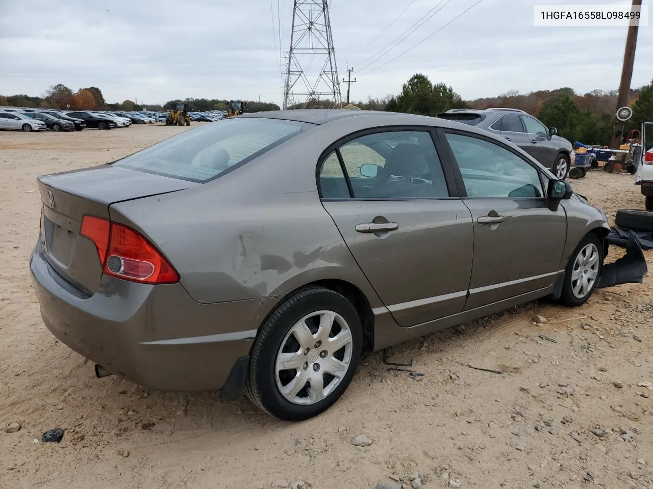 2008 Honda Civic Lx VIN: 1HGFA16558L098499 Lot: 78164554