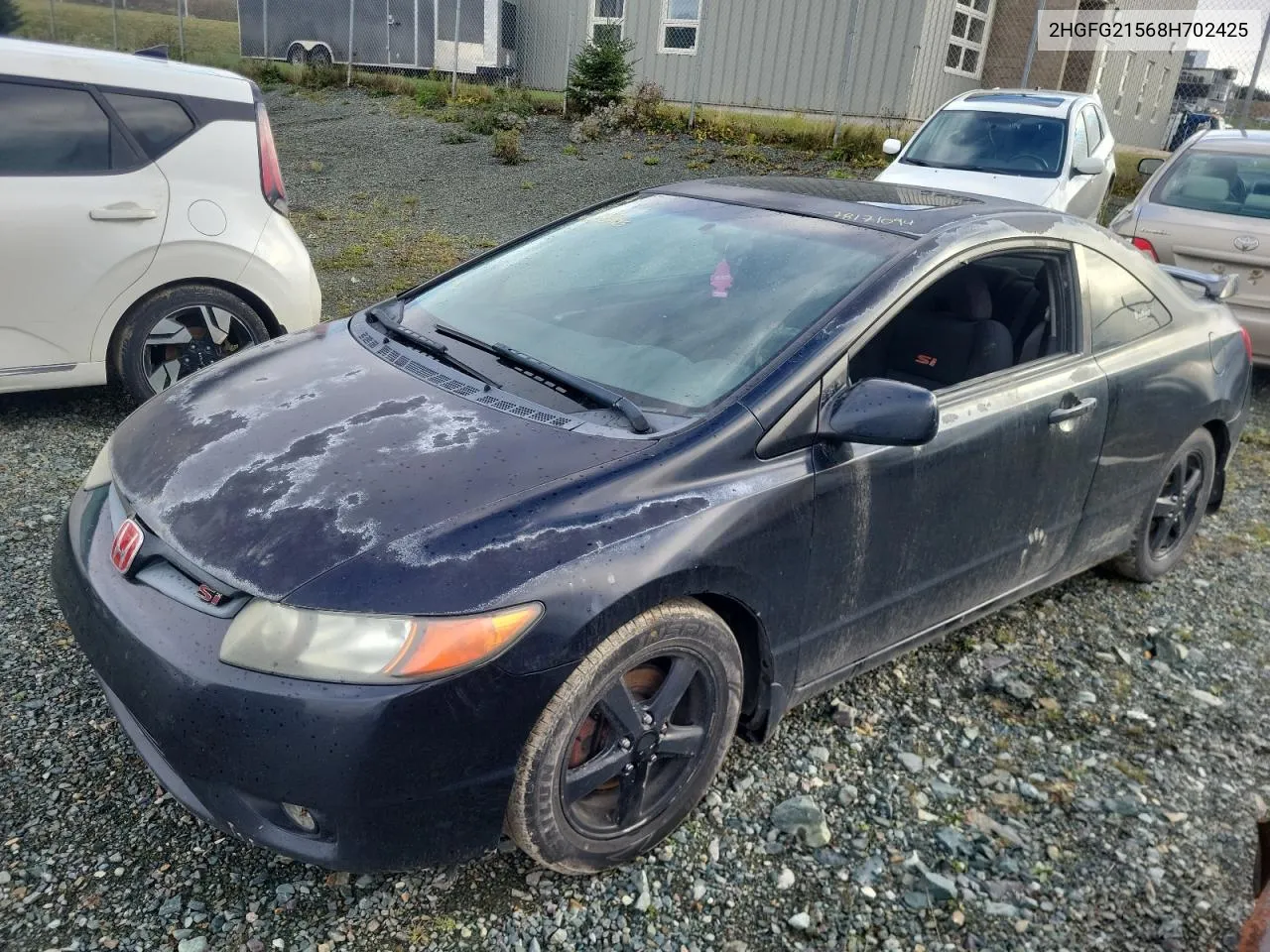 2008 Honda Civic Si VIN: 2HGFG21568H702425 Lot: 78171094