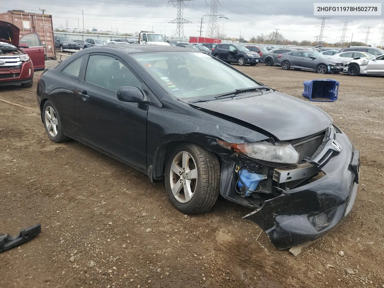 2008 Honda Civic Exl VIN: 2HGFG11978H502778 Lot: 78310194