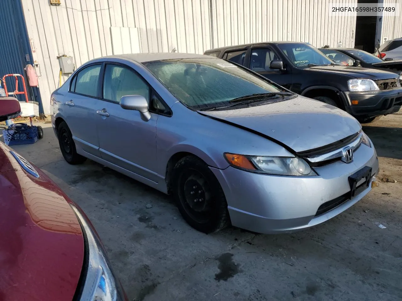 2008 Honda Civic Lx VIN: 2HGFA16598H357489 Lot: 78396694