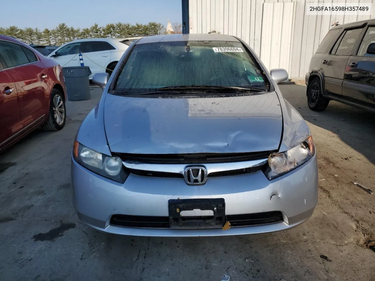 2008 Honda Civic Lx VIN: 2HGFA16598H357489 Lot: 78396694