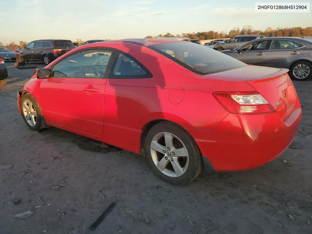 2008 Honda Civic Ex VIN: 2HGFG12868H512904 Lot: 78512064