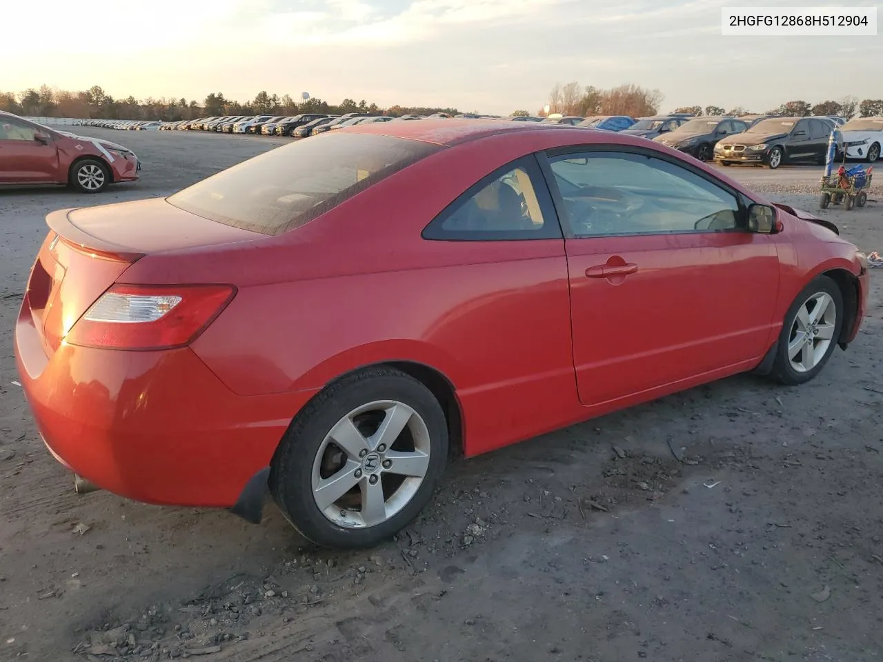 2008 Honda Civic Ex VIN: 2HGFG12868H512904 Lot: 78512064