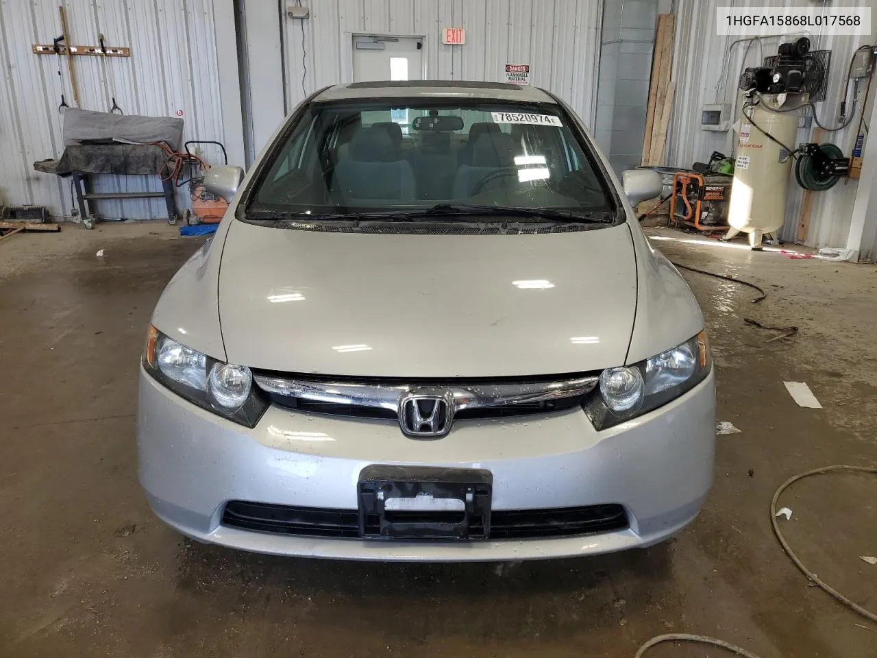 2008 Honda Civic Ex VIN: 1HGFA15868L017568 Lot: 78520974