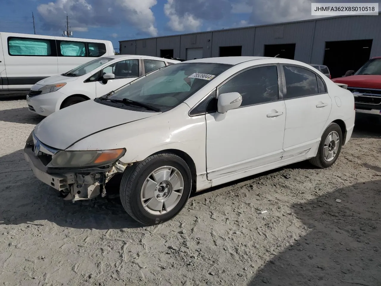 2008 Honda Civic Hybrid VIN: JHMFA362X8S010518 Lot: 78539044