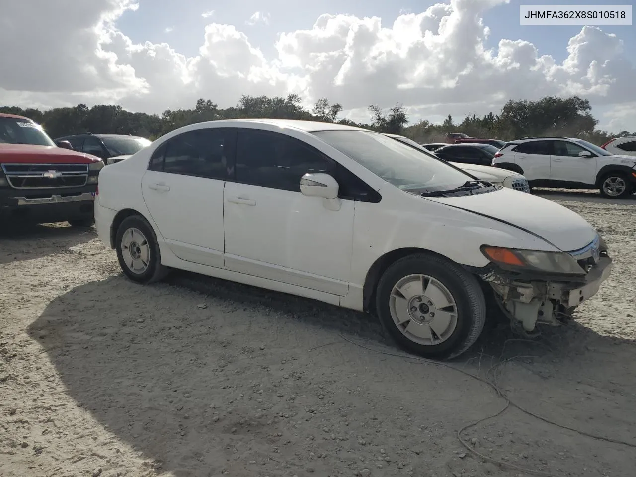 2008 Honda Civic Hybrid VIN: JHMFA362X8S010518 Lot: 78539044