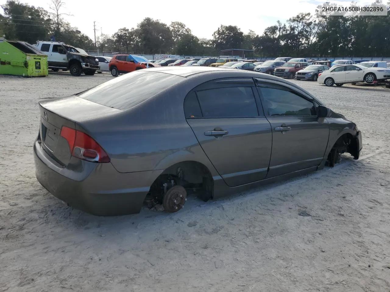 2008 Honda Civic Lx VIN: 2HGFA16508H302896 Lot: 78671834