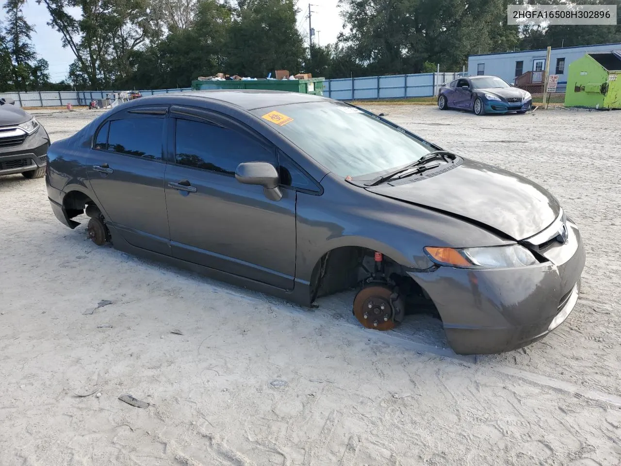 2008 Honda Civic Lx VIN: 2HGFA16508H302896 Lot: 78671834