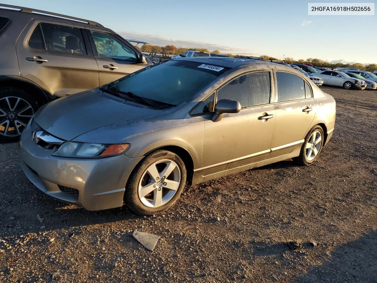 2008 Honda Civic Exl VIN: 2HGFA16918H502656 Lot: 78745334