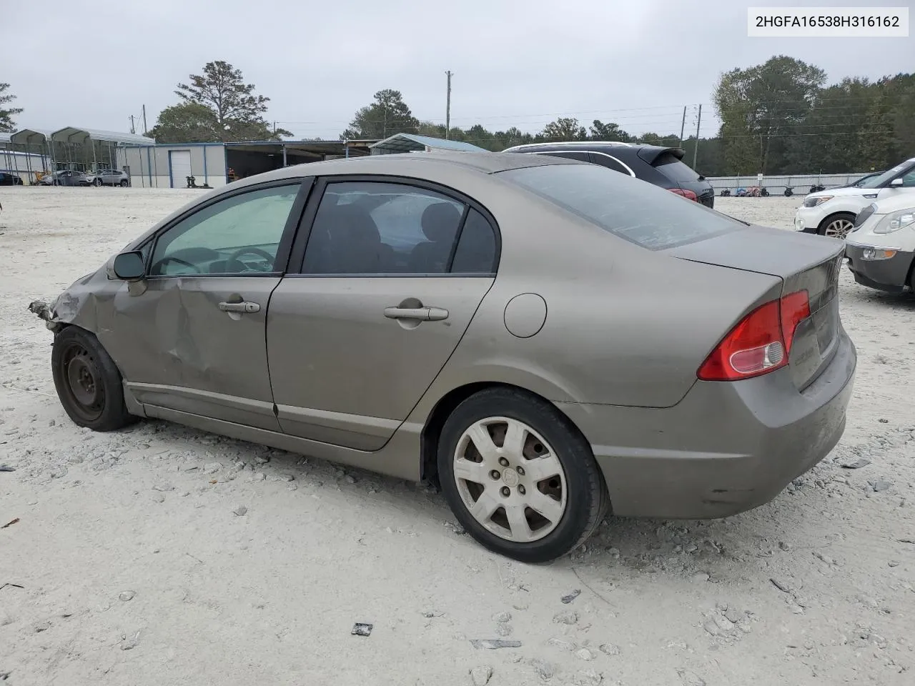 2008 Honda Civic Lx VIN: 2HGFA16538H316162 Lot: 78922864