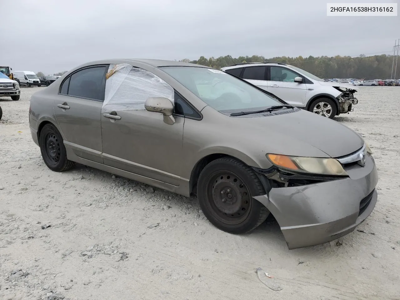 2008 Honda Civic Lx VIN: 2HGFA16538H316162 Lot: 78922864