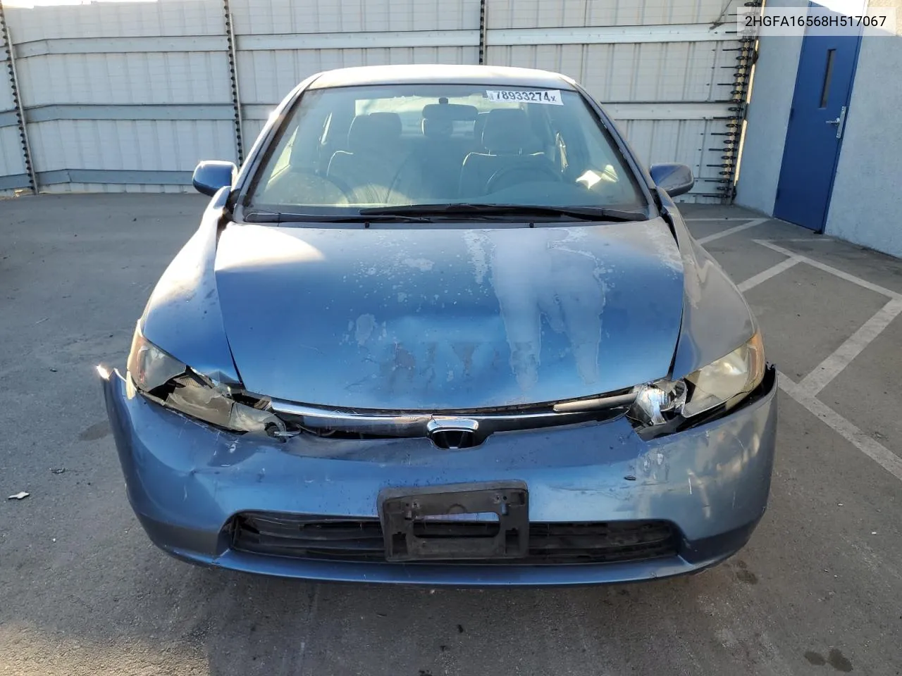 2008 Honda Civic Lx VIN: 2HGFA16568H517067 Lot: 78933274