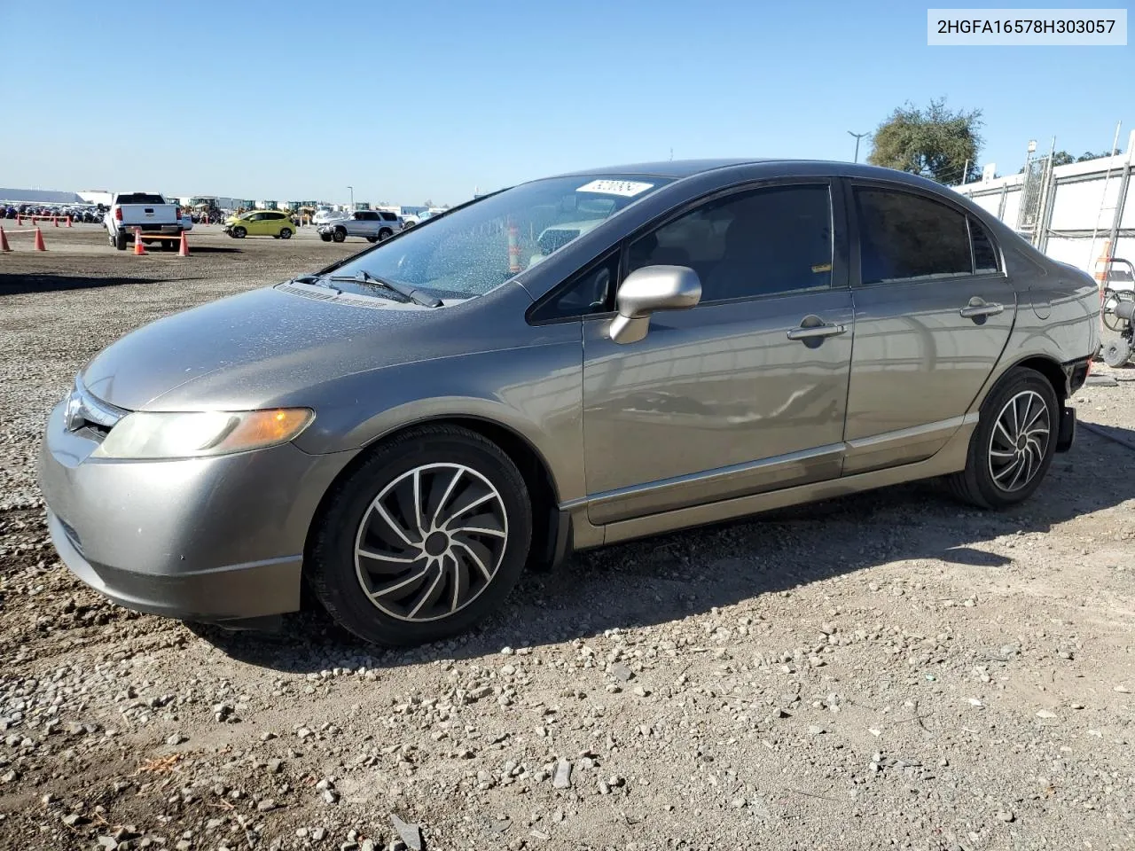 2008 Honda Civic Lx VIN: 2HGFA16578H303057 Lot: 79200954