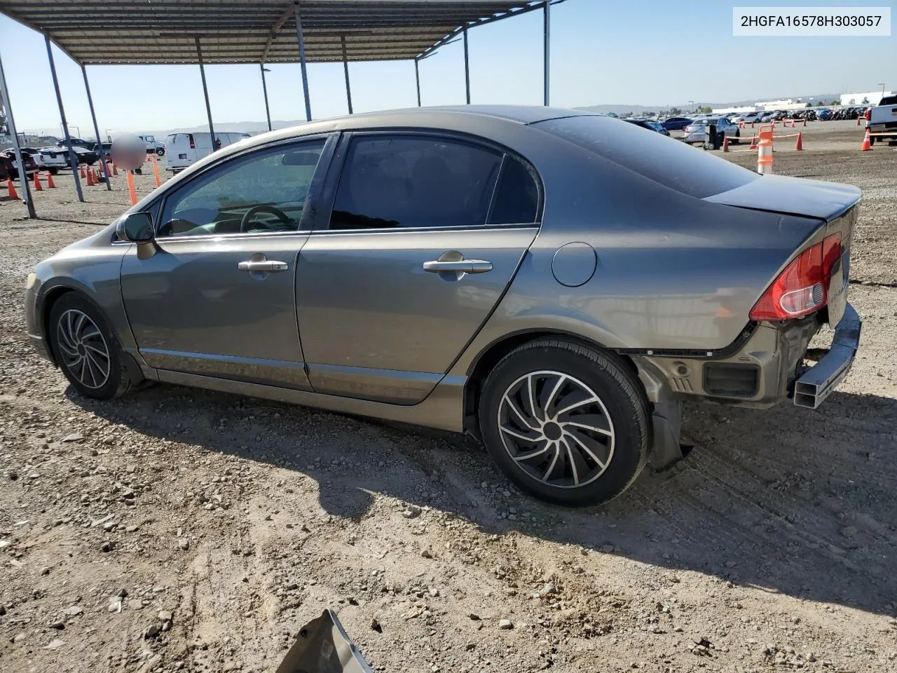 2008 Honda Civic Lx VIN: 2HGFA16578H303057 Lot: 79200954