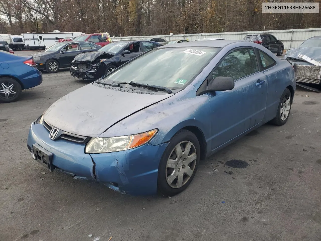 2008 Honda Civic Lx VIN: 2HGFG11638H525688 Lot: 79493884