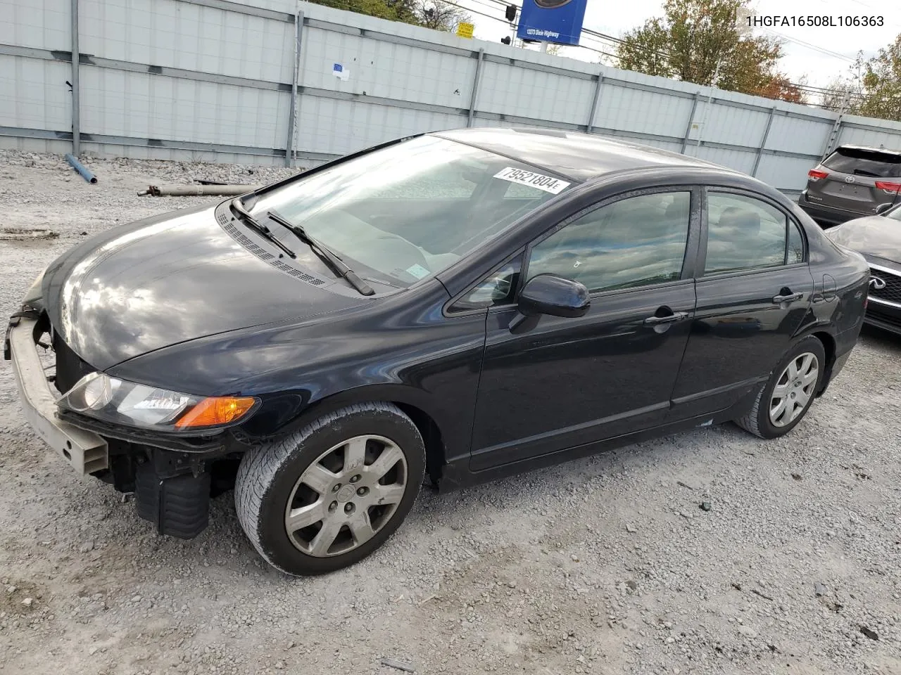 2008 Honda Civic Lx VIN: 1HGFA16508L106363 Lot: 79521804