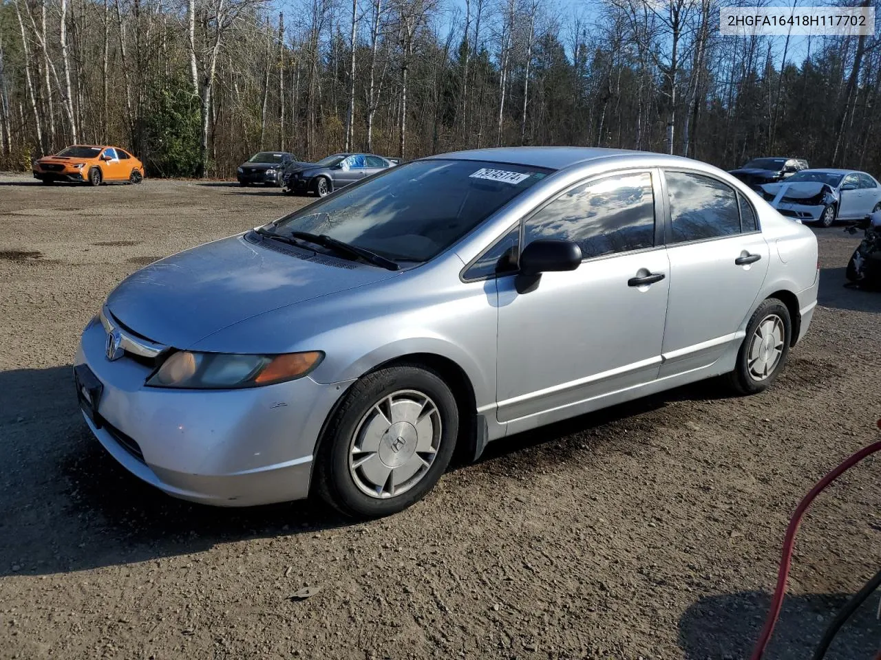 2008 Honda Civic Dx-G VIN: 2HGFA16418H117702 Lot: 79745174