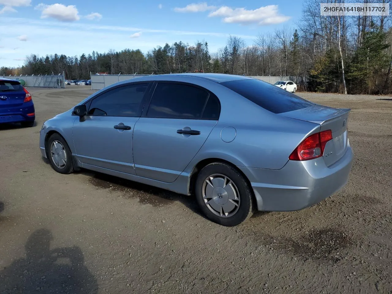 2008 Honda Civic Dx-G VIN: 2HGFA16418H117702 Lot: 79745174