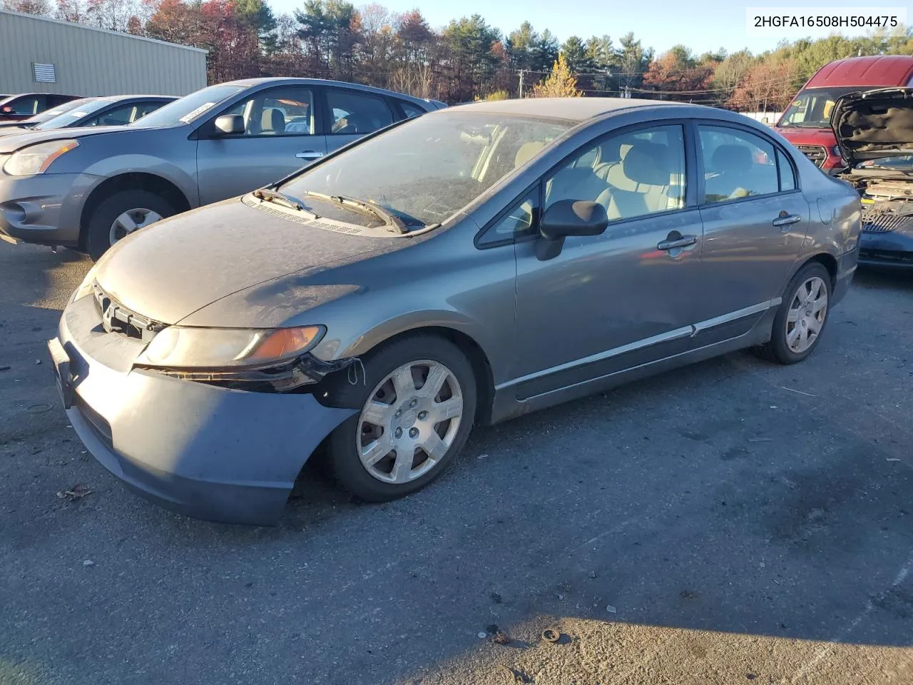 2008 Honda Civic Lx VIN: 2HGFA16508H504475 Lot: 79901934