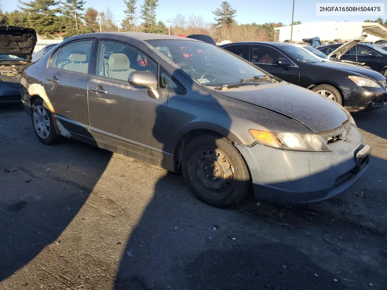 2008 Honda Civic Lx VIN: 2HGFA16508H504475 Lot: 79901934