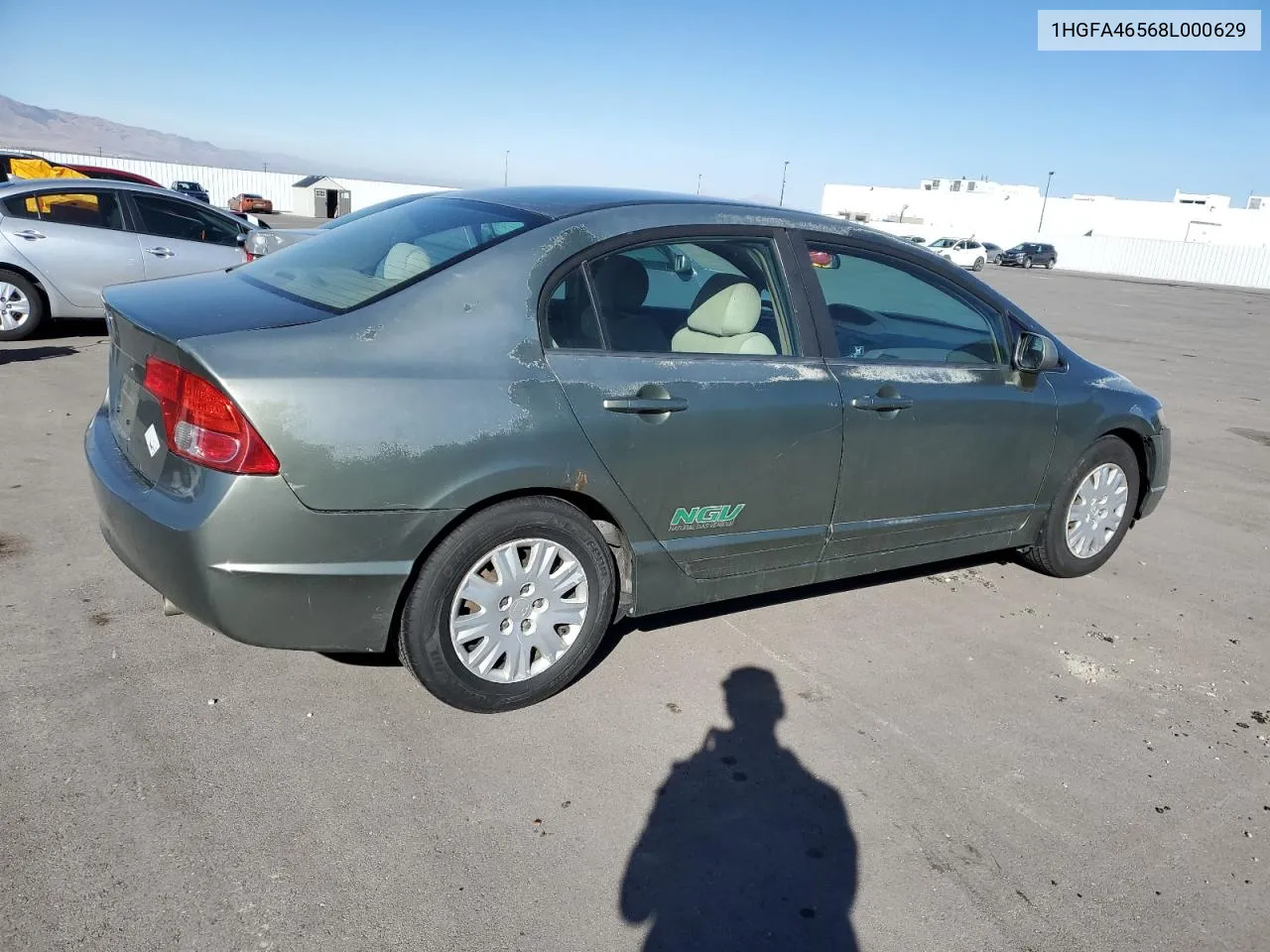 2008 Honda Civic Gx VIN: 1HGFA46568L000629 Lot: 80100874