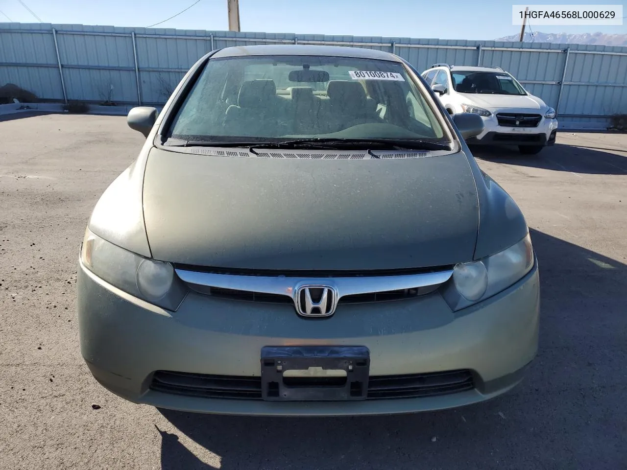 2008 Honda Civic Gx VIN: 1HGFA46568L000629 Lot: 80100874