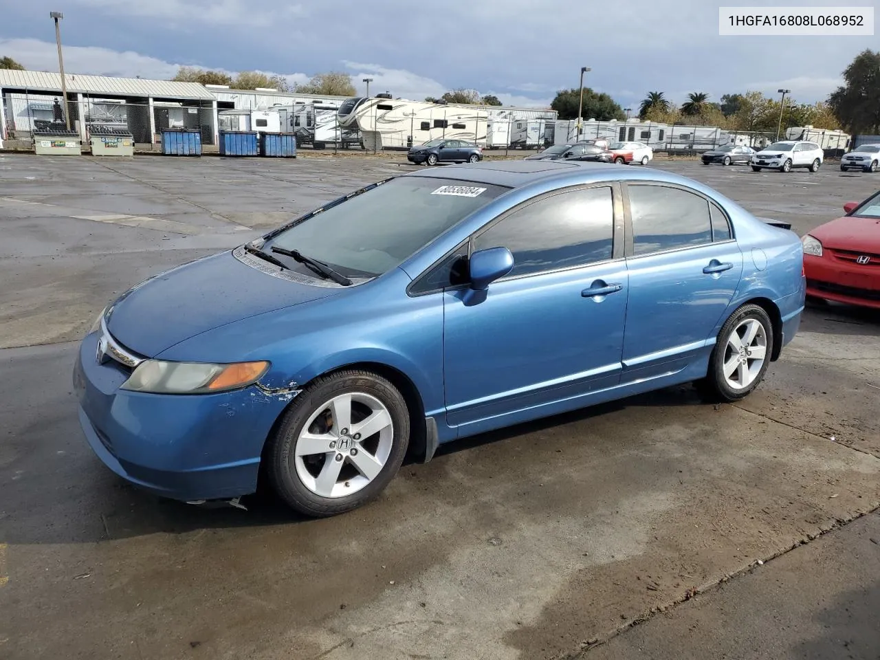 2008 Honda Civic Ex VIN: 1HGFA16808L068952 Lot: 80536084