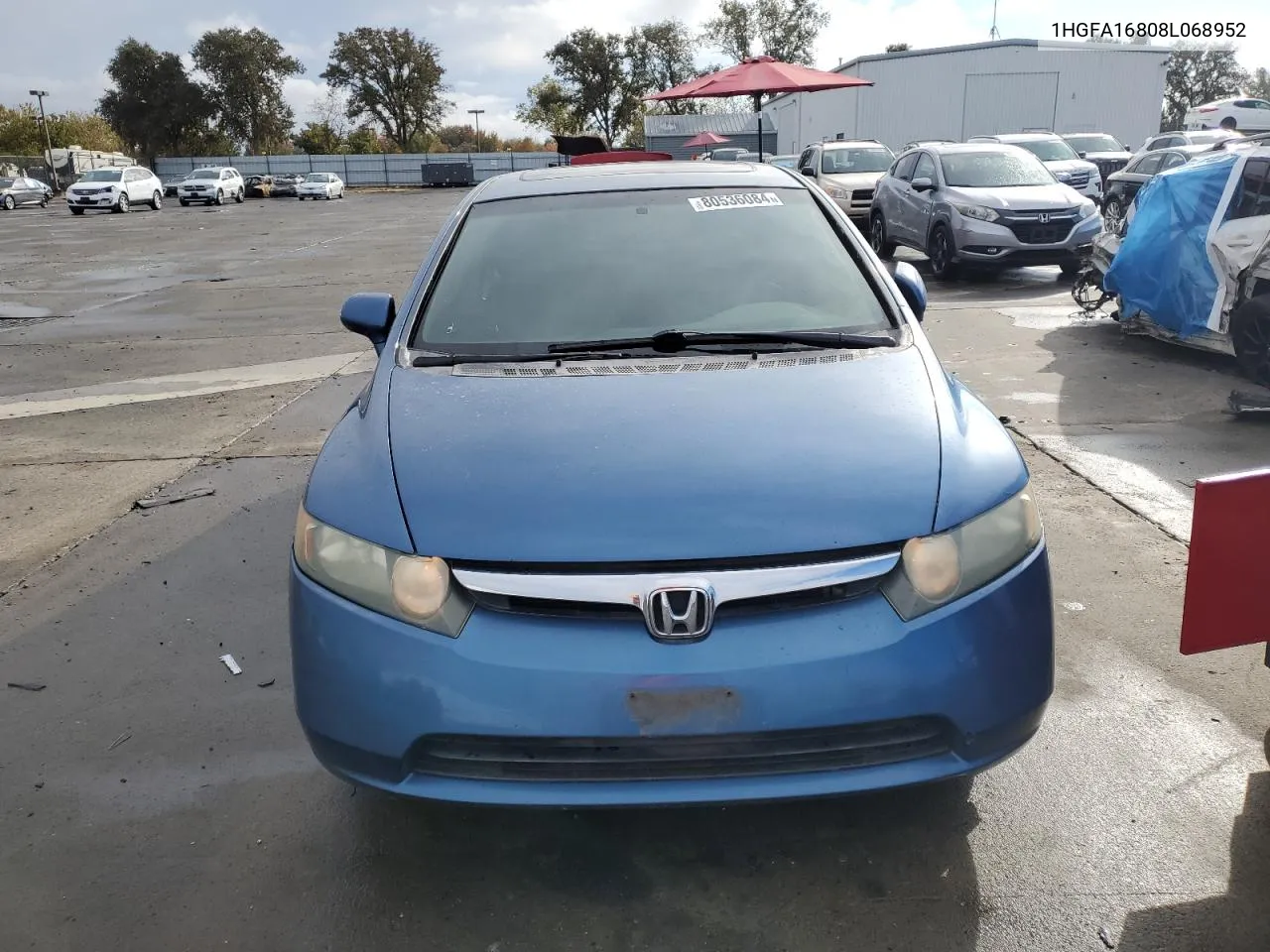 2008 Honda Civic Ex VIN: 1HGFA16808L068952 Lot: 80536084